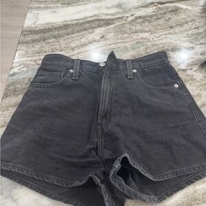 High-Waist Mom Black Women's Denim Shorts Size 26